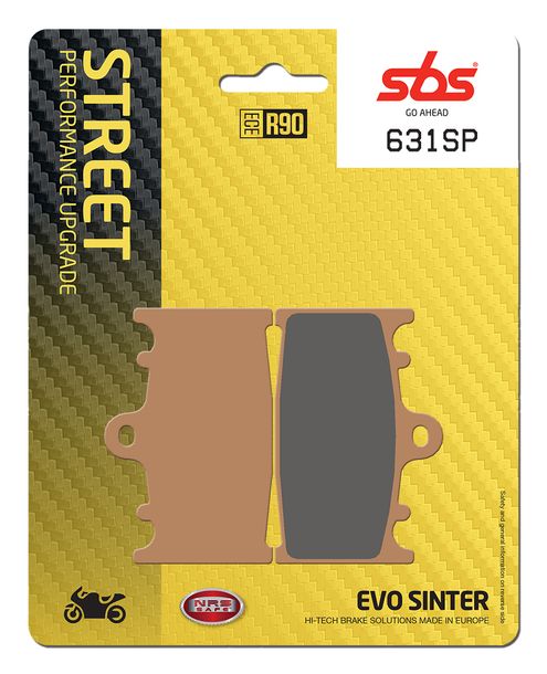 Bremsbeläge SBS 631SP Street Upgrade Evo Sinter für Suzuki GSX FA F GSF Bandit SA, Kawasaki ZX-6R GSR 400 - 2000 ccm Bj. 1989 - 2019