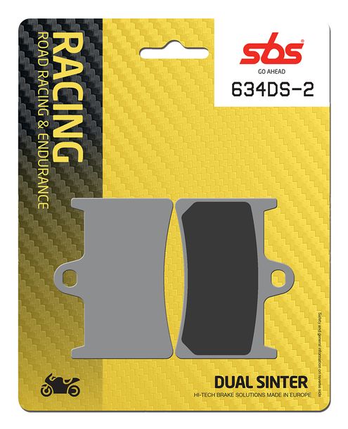 SBS 634DS-2 Road Racing Endurance (soft bite) brake pads for Yamaha FZS Fazer S YZF-R6 400 - 1900 ccm Year 1990 - 2022