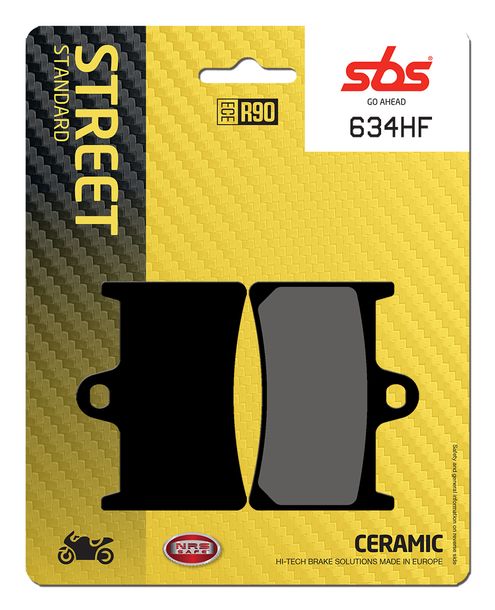 SBS 634HF Street Ceramic brake pads for Yamaha FZS Fazer S YZF-R6 125 - 1900 ccm Year 1989 - 2022