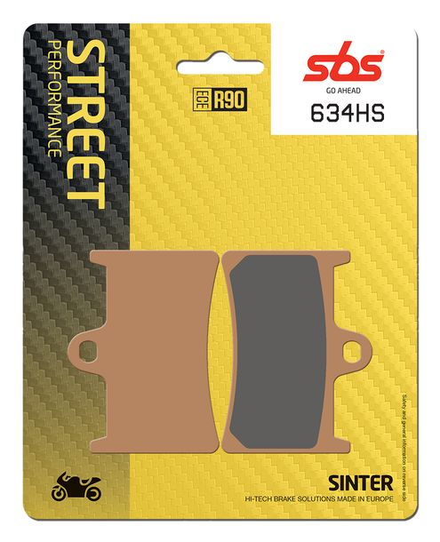 Plaquettes de frein SBS 634HS Street Sinter pour Yamaha FZS Fazer S YZF-R6 125 - 1900 ccm Année 1989 - 2022