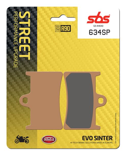 Plaquettes de frein SBS 634SP Street Upgrade Evo Sinter pour Yamaha FZS Fazer S YZF-R6 400 - 1900 ccm
