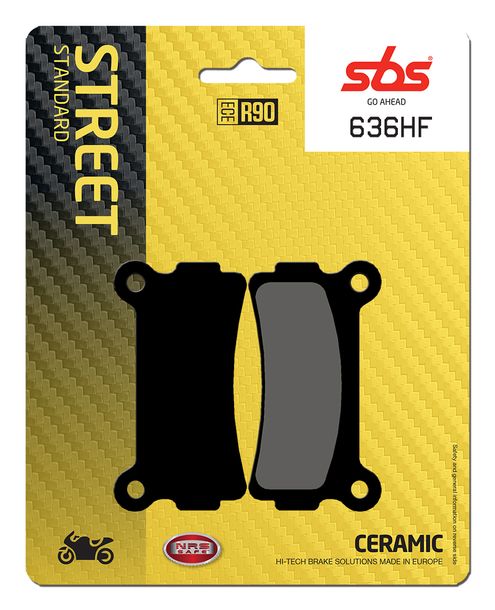 Bremsbeläge SBS 636HF Street Ceramic für Beta Super Trial Alp 2 50 - 260 ccm Bj. 1989 - 1997