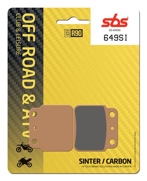 SBS 649SI Offroad Sinter Brake Pads for Suzuki LT-Z Quadsport, Arctic Cat DVX LT-R Quadracer Kawasaki KFX Sport LT H W EF S WDX F4 E Quadrunner R SK SL