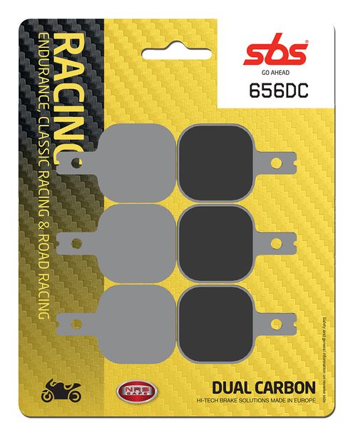 Pastillas de freno de doble carbono SBS 656DC Road Racing