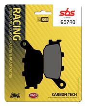 Plaquettes de frein SBS 657RQ Road Racing Carbon Tech pour Suzuki GSX FA F GSF Bandit SA, Honda CB Hornet Yamaha YZF-R6 350 - 1300 ccm Année 1991 - 2022