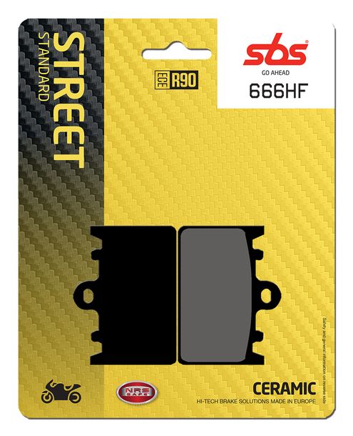 Pastiglie freno SBS 666HF Street Ceramic per Kawasaki ZRX E 400 ccm Anno 1991 - 1999