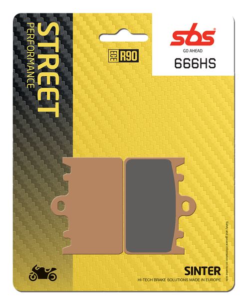 Pastiglie freno SBS 666HS Street Sinter per Kawasaki ZRX E 400 ccm Anno 1991 - 1999