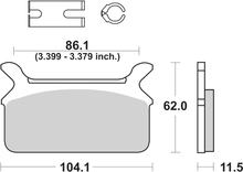 Plaquettes de frein en céramique SBS 668H.HF Street High Power pour Harley Davidson FLHTC Electra Glide Classic FLSTC Heritage Softail Sport FLHS FXDL Année 1985 - 1999