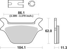 Pastilhas de Freio SBS 669H.HF Street High Power Ceramic para Harley Davidson FXSTS Springer Softail FXSTB Night Train, Derbi Senda R X-Treme Daelim XQ1 Dome