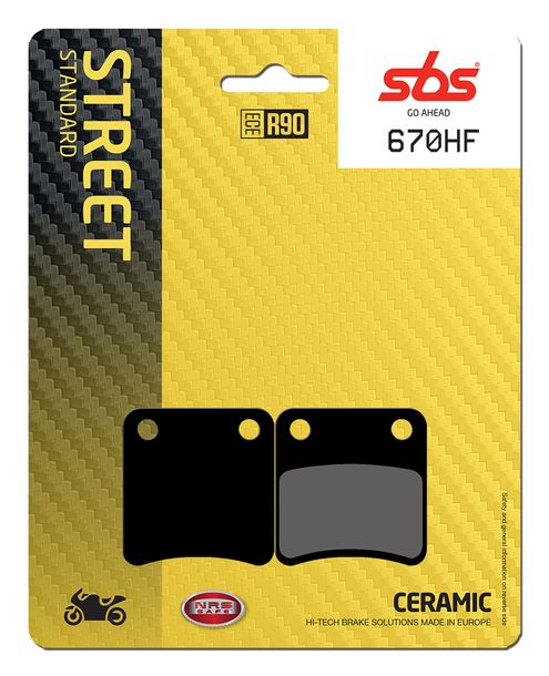 Pastiglie freno SBS 670HF Street Ceramic