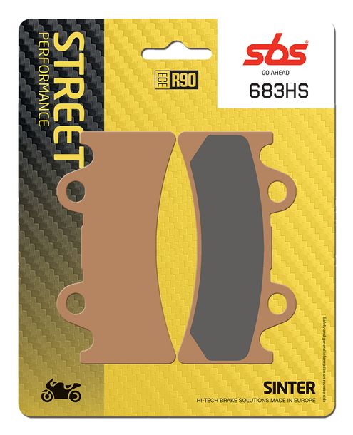Pastillas de freno SBS 683HS Street Sinter para Yamaha FZR Exup R YZF SP, Triumph Daytona Super III 750 - 1000 ccm Año 1993 - 1997