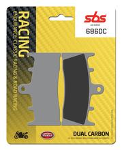 Plaquettes de frein à double carbone SBS 686DC Road Racing pour Kawasaki ZX-6R, Suzuki GSX-R ZX-9R Ninja GSF Bandit N S GSX ZRX R 600 - 1600 ccm Année 1993 - 2010