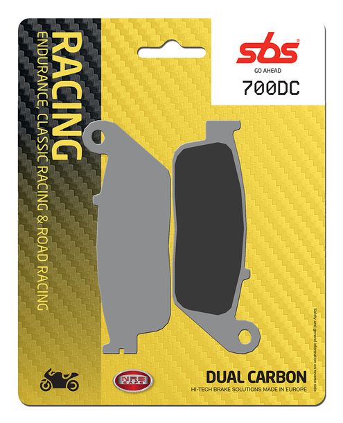 Plaquettes de frein à double carbone SBS 700DC Road Racing pour Honda CBR F R FA CB CTX N 300 - 700 ccm Année 2013 - 2018