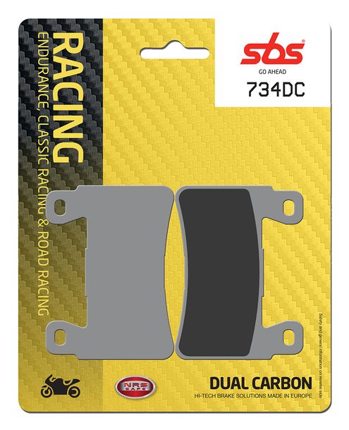 Bremsbeläge SBS 734DC Road Racing Dual Carbon für Honda CBR F RR Fireblade FS VTR Firestorm CB EX RS S SA 600 - 1300 ccm Bj. 1998 - 2019