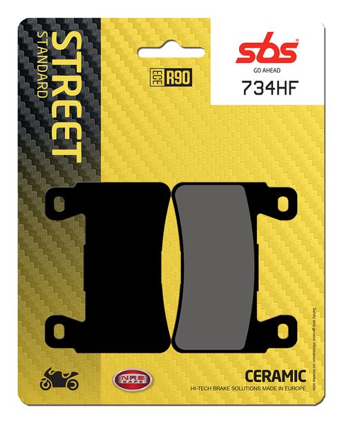 Bremsbeläge SBS 734HF Street Ceramic für Honda CBR F RR Fireblade FS VTR Firestorm CB S SA 600 - 1300 ccm Bj. 1998 - 2012