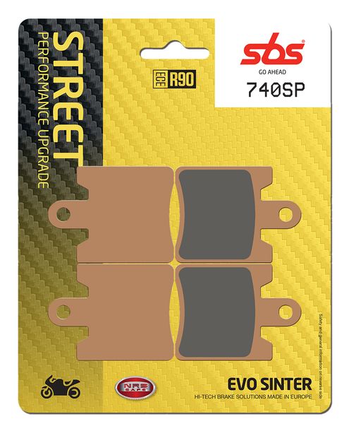 Pastiglie freno sinterizzate SBS 740SP Street Upgrade Evo per Yamaha FJR, Triumph Trophy SE 1200 - 1900 ccm Anno 2006 - 2020