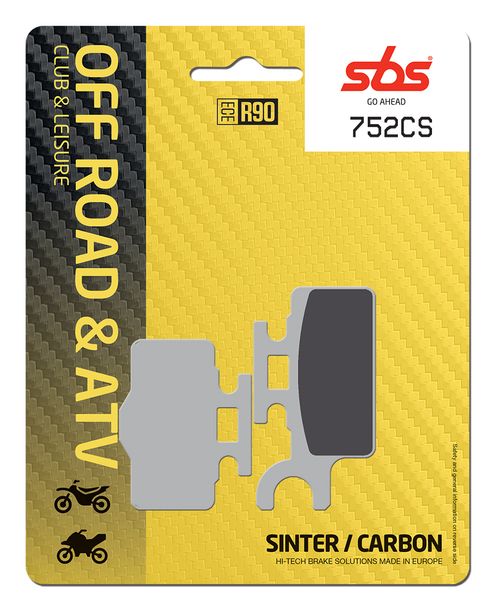 SBS 752CS Offroad Carbon Brake Pads for Kawasaki KX 65 ccm Year 2000 - 2018