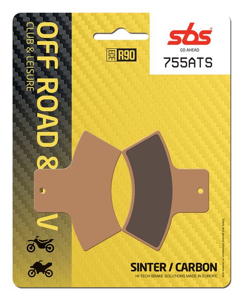 Plaquettes de frein SBS 755ATS Quad Sinter pour Polaris Sport Trail Boss Blazer Scrambler X Freedom Sportsman L 2x4 4x4 Ranger Magnum RMK 250 - 500 ccm