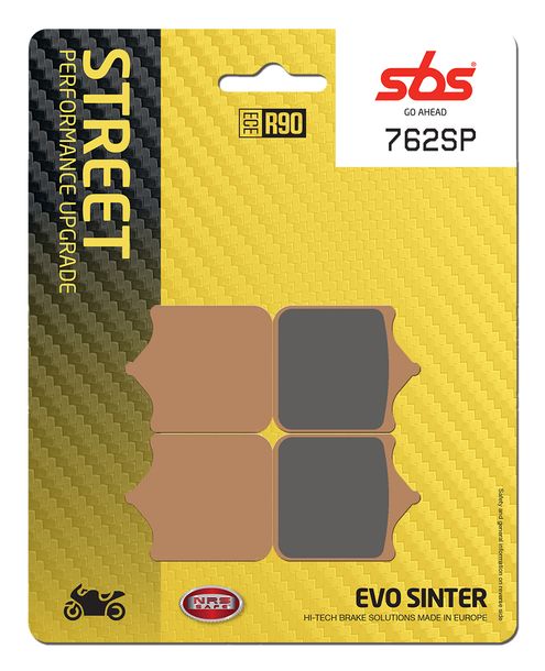 Pastillas de freno SBS 762SP Street Upgrade Evo Sinter para Aprilia RSV Tuono R Mille, Triumph Speed Triple KTM Super Duke Adventure S Twin Benelli TRK Año 2001 - 2022
