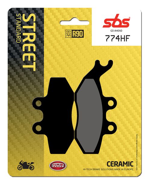 Plaquettes de frein SBS 774HF Street Ceramic pour Aprilia SR Racing LC, Generic Trigger SM Beta RR Enduro Supermoto SX Netscaper Yamaha DTR X Derbi Senda