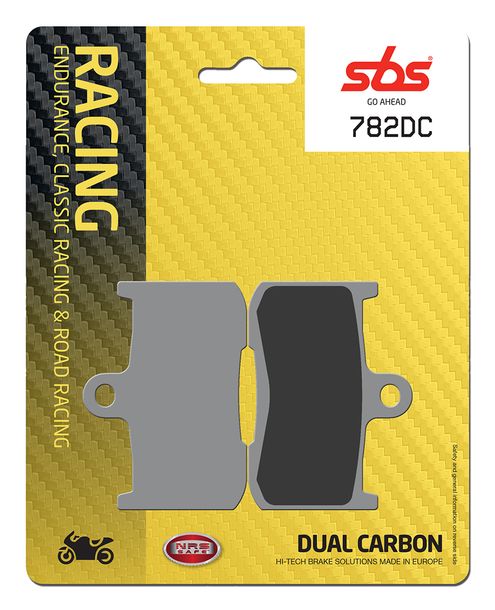 Pastillas de freno dobles de carbono SBS 782DC Road Racing para Kawasaki Z ZX-9R Ninja, Triumph Street Triple R Suzuki GSX B-King ABS Daytona GSX-S E-Version Año 1998 - 2022