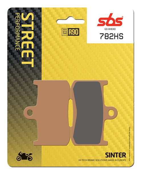 Pastillas de freno SBS 782HS Street Sinter para Kawasaki Z ZX-9R Ninja, Triumph Street Triple R Suzuki GSX B-King ABS Daytona GSX-S E-Version 125 - 1800 Año 1998 - 2022