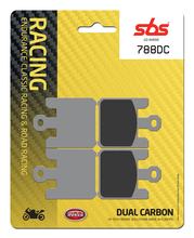 Pastilhas de Freio SBS 788DC Road Racing Dual Carbon para Kawasaki ZX-6R, Suzuki GSX-R ZX-10R ZX-12 R VN Classic Derbi 659 Mulhacen 636 - 1600 ccm Ano. 2002 - 2008