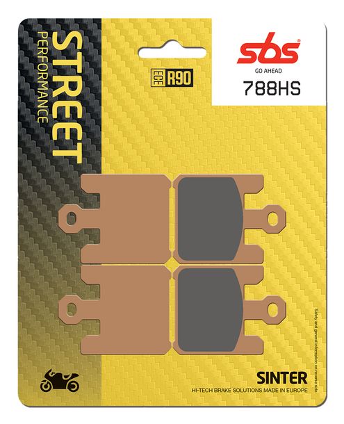 Pastiglie freno SBS 788HS Street Sinter per Kawasaki ZX-6R, Suzuki GSX-R ZX-10R ZX-12 R VN Classic Derbi 659 Mulhacen 636 - 1600 ccm Anno 2002 - 2008