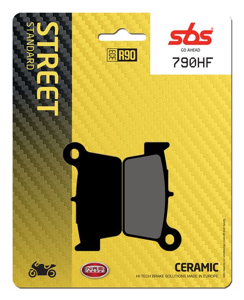 Pastillas de freno SBS 790HF Street Ceramic para Aprilia Sonic AC, Beta RR Enduro Racing HM CRE B Baja 50 - 300 ccm