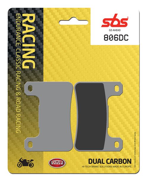 Bremsbeläge SBS 806DC Road Racing Dual Carbon für Suzuki GSX-R, Kawasaki ZX-10R 125 - 1800 ccm