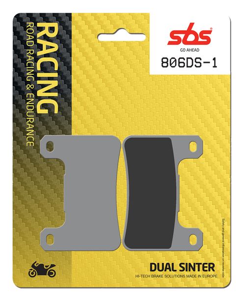 Pastillas de freno SBS 806DS-1 Road Racing Endurance (Venomous Bite) para Suzuki GSX-R, Kawasaki Z ZX-10R 600 - 1800 ccm Año 1987 - 2022