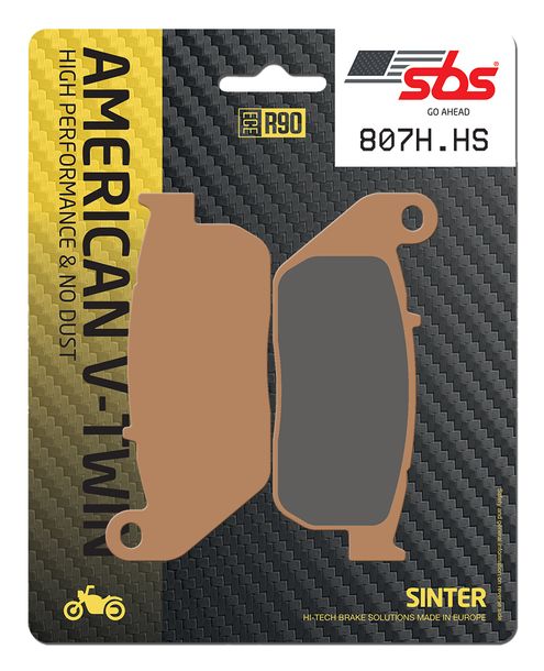 Plaquettes de frein SBS 807H.HS Street Sinter à haute performance pour BMW R 0 GS F GT, Harley Davidson XLX Sportster 1203 Forty Eight RT LC ESA NineT