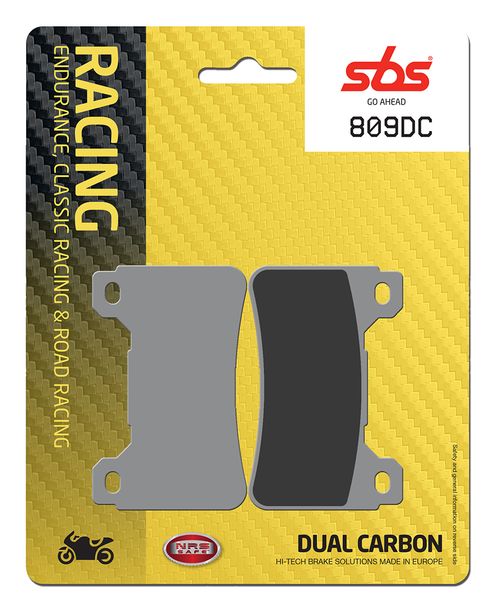 Bremsbeläge SBS 809DC Road Racing Dual Carbon für Honda CBR RR Fireblade SP CB R RA 350 - 1000 ccm Bj. 1978 - 2019