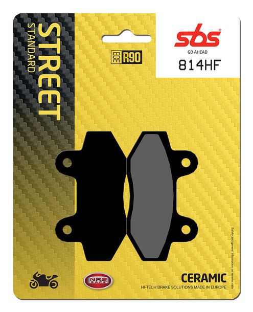 SBS 814HF Street Ceramic brake pads for Hyosung XRX Funduro GV Aguila Classic GT Naked i Pro S R Comet, Mash Dirt Track i ABS Supermoto Seventy Cafe Racer Year 2004 - 2022