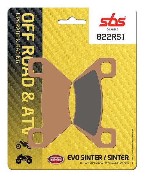 Pastiglie freno sinterizzate SBS 822RSI Offroad Racing per Arctic Cat 4x4, Polaris Hawkeye 2x4 H1 ATM FIS V2 LE TS TRV TBX 250 - 650 ccm