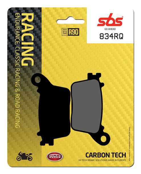 Bremsbeläge SBS 834RQ Road Racing Carbon Tech für Yamaha YZF-R6, Honda CBR RR Fireblade SP 350 - 1000 ccm Bj. 1974 - 2022