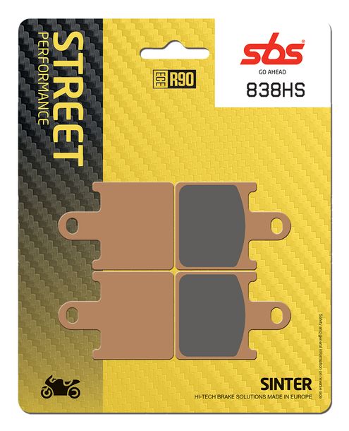 Remblokken SBS 838HS Street Sinter voor Kawasaki ZX-6R, Suzuki GSX B-King ABS Z SX GTR ZZR F Performance Sport R SE 600 - 1400 ccm Bj. 2006 - 2020
