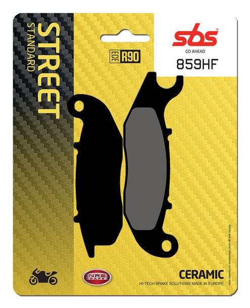 SBS 859HF Street Ceramic brake pads for Derbi Senda Cross City Terra Adventure, Honda X-ADV Mulhacen Cafe GPRacer 125 - 750 ccm Year 2007 - 2020