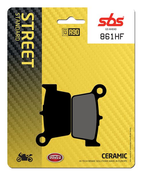 SBS 861HF Street Ceramic brake pads for Beta RR Enduro Supermoto, Aprilia Mojito Gulliver LC Motard AC Scarabeo ETX Alp 50 - 350 ccm