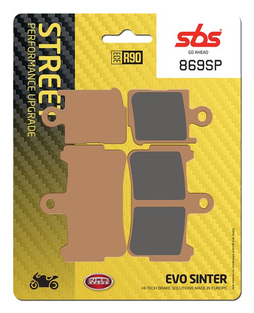 Plaquettes de frein SBS 869SP Street Upgrade Evo Sinter pour Honda VFR F FA X Crosstourer 1200 ccm Année 2010 - 2018