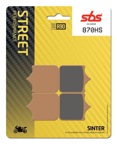 Pastillas de freno SBS 870HS Street Sinter para BMW S RR 1000 ccm Año 2009 - 2020