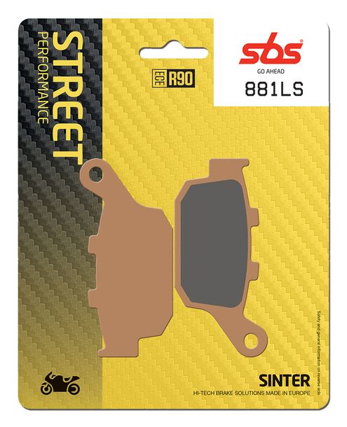 Bremsbeläge SBS 881LS Street Sinter für Suzuki SV 6 S SF, Kawasaki Z Honda CMX 0 A Rebel CB F 50 - 900 ccm