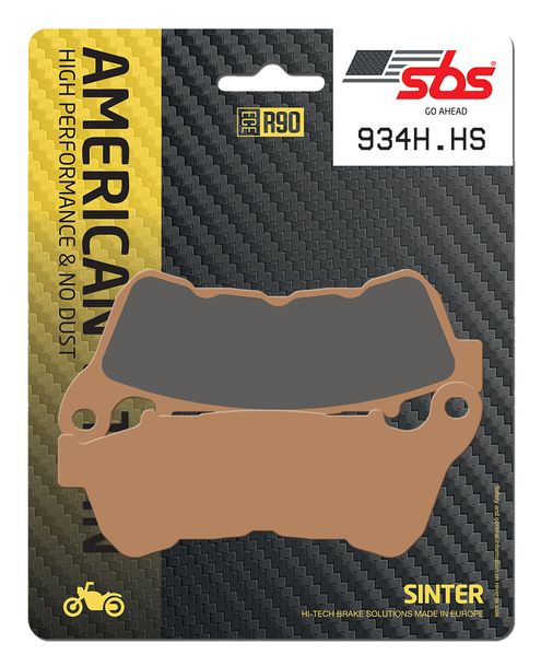 Plaquettes de frein SBS 934H.HS Street Sinter à haute performance pour Harley Davidson XLX Sportster Forty Eight XL N Iron L Super Low T CA CB Custom Année 2014 - 2020
