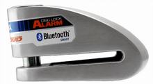 Bremsscheibenschloss Bluetooth® Xena XX15 120db Warnalarm Edelstahl 14mm Silber