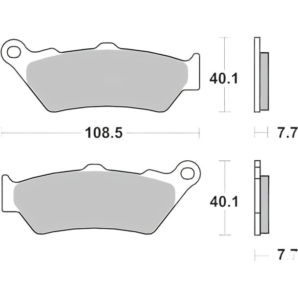 Bremsbeläge Brembo 07BB03SP Sinter-Metall mit Zulassung für BMW K GT GTL ABS R RS, Ducati Diavel Carbon X-Diavel S Moto Guzzi California Eldorado Griso Bj. 1999 - 2023