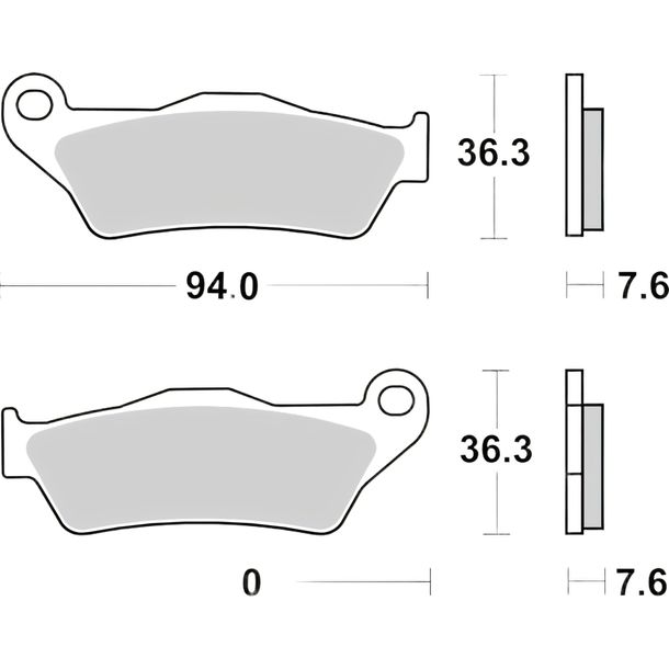 Bremsbeläge Brembo 07BB04SA Sinter-Metall mit Zulassung für Aprilia RX, Cagiva Elefant i.e. Ducati Monster S2R Husqvarna SMS 2T TE i Royal Enfield Himalayan Bj. 1990 - 2023