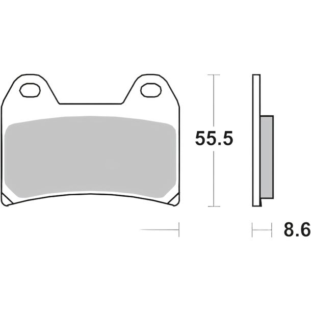Pastiglie dei freni Brembo 07BB19SA in metallo sinterizzato con omologazione per Aprilia SL Falco SMV Dorsoduro ABS, Benelli TNT 899 TRE K Amazonas Cagiva V-Raptor Ducati Multistrada DS