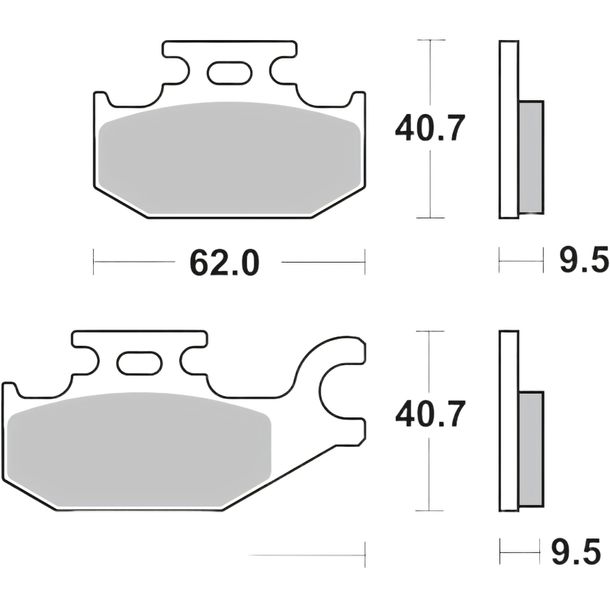 Pastiglie dei freni Brembo 07GR49SD in metallo sinterizzato con omologazione per Bombardier - Can-am Outlander 4x4 Quest, Yamaha YFM Kodiak Automatic AR 2x4 DS Wolverine Suzuki