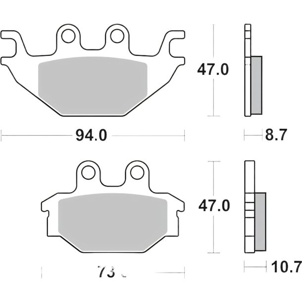 Pastiglie dei freni Brembo 07GR52SD in metallo sinterizzato con omologazione per Adly Canyon U, Kymco MXU TGB Blade LOF Hurricane IRS DX SYM Quad Raider i i 4WD Target Arctic