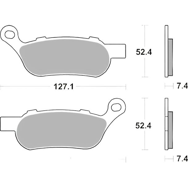 Brake pads Brembo 07HD07SP sintered metal with approval for Harley Davidson FLS Softail FLSTC Heritage Classic ABS FXDL Dyna Low Rider FXSB Breakout FXST Year 2007 - 2018